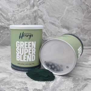 הנריס סופר בלנד Green – קייל, ספירולינה ואלפא אלפא 130 גרם