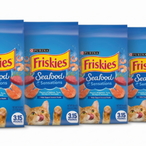 רביעיית פריסקיז Friskies Seafood Sensations חגיגת ים מזון יבש לחתולים – סה"כ 5.6 ק"ג
