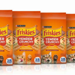 רביעיית פריסקיז Friskies Grillers Barbecue מעדני גריל מזון יבש לחתולים – סה"כ 5.6 ק"ג