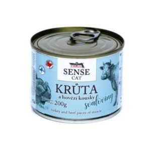 Falco Sense Cat מזון רטוב בשימורים לחתולים הודו בקר וחזיר - 200 גרם