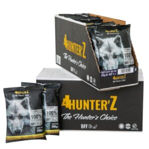 4Hunterz פור האנטרז מזון טבעי לכלבים עוף בקר פירות וירקות - 500 גרם