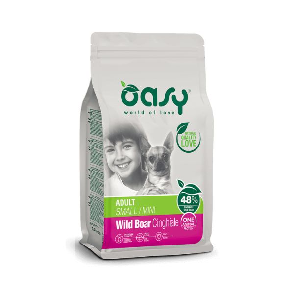 אואסי Oasy מזון כלבים חזיר בר מיני גזע קטן 2.5 ק"ג