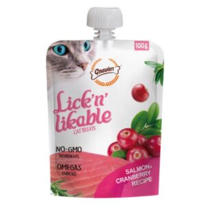 גנולרס מחית קרם ליקוק Lick 'N' Lickable - סלמון וחמוציות
