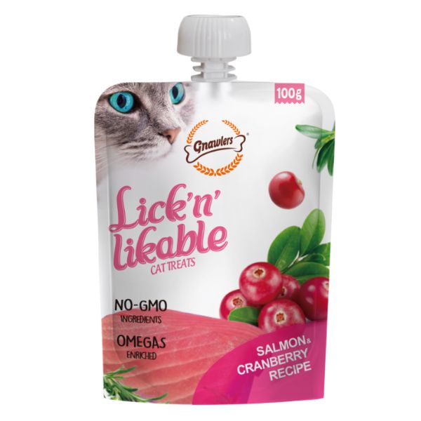 גנולרס מחית קרם ליקוק Lick 'N' Lickable - סלמון וחמוציות