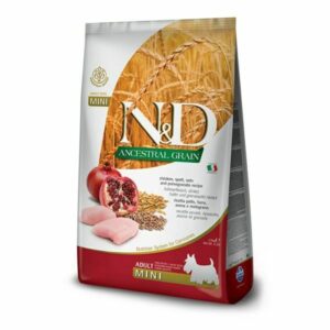 ND נטורל דלישס גזע קטן עוף, דגנים קדמונים ורימון - 7 ק"ג