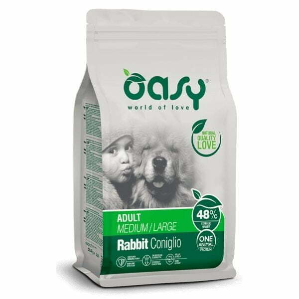 אואסי Oasy מזון כלבים ארנבת 12 ק"ג