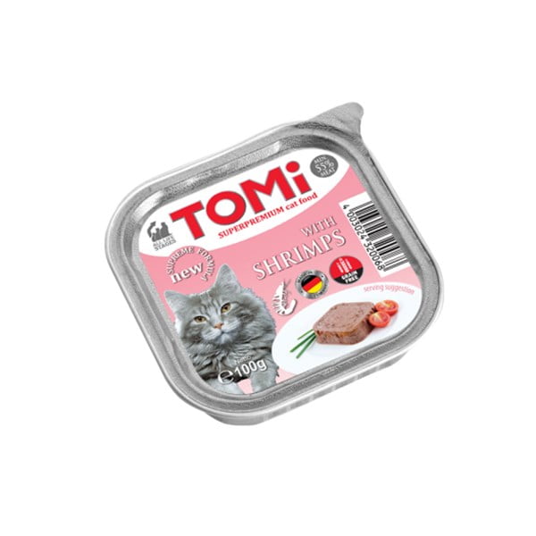 טומי מעדן פטה עם שרימפס 100 גרם לחתולים – תמונה 2