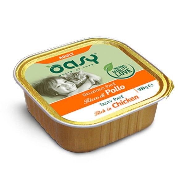 אואסי Oasy מעדן לחתולים 100 גרם - עוף
