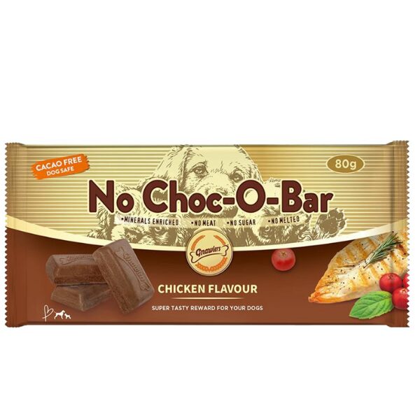 גנולרס חטיף לכלבים בצורת שוקולד בטעם עוף No Choc-O-Bar – תמונה 2