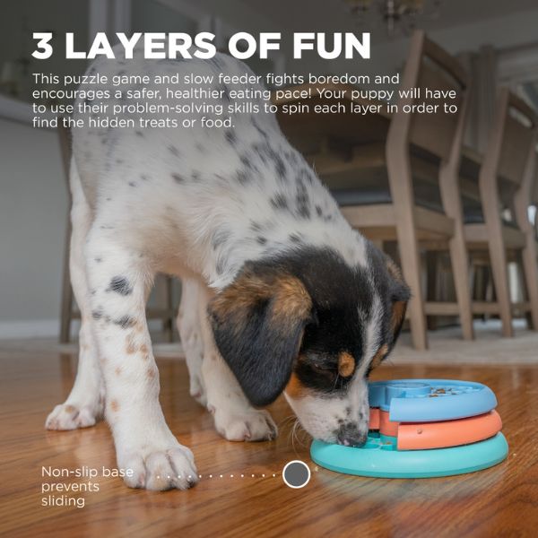 נינה אוטסון צלחת פאזל האכלה 3 קומות לגורים- Puppy Lickin Layers – תמונה 3