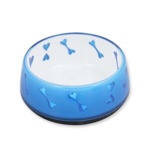 קערת אוכל ומים מעוצבת כחולה לארג' - 18 ס"מ 970 מ"ל