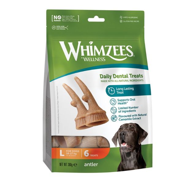 ווימזיז Whimzees קרן דנטלית גדולה 6 יח' באריזה - 360 גרם