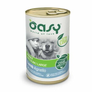 אואסי Oasy מעדן מזון רטוב לכלב - כבש ותפוח אדמה 400 גרם