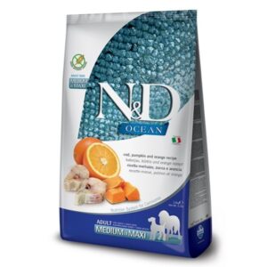 N&D נטורל דלישס אושן דג קוד ותפוז ללא דגנים - 12 ק"ג