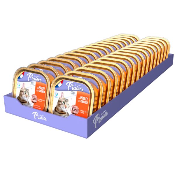 מגש פלסיר מעדן פטה עם עוף לחתולים 100 גרם * 32 יח