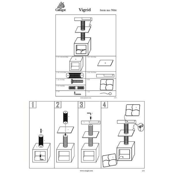 Catagat Vigrid מתקן גירוד לחתולים איכותי ויוקרתי - 93 ס"מ – תמונה 3