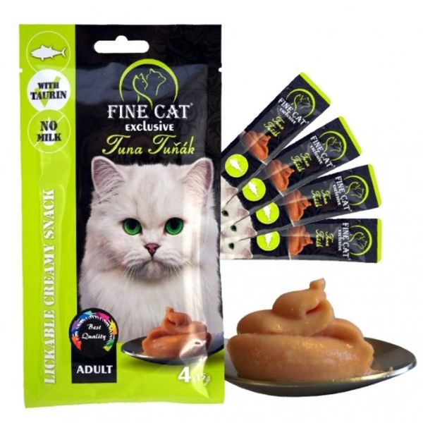 Fine cat קרם ליקוק לחתולים טונה - 60 גרם