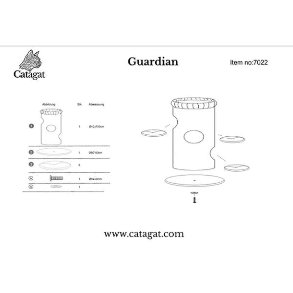 Catagat Guardian מתקן גירוד לחתולים איכותי ויוקרתי - 100 ס"מ – תמונה 2