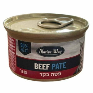 נייטיב וואי מעדן לחתולים פטה בקר- 85 גרם