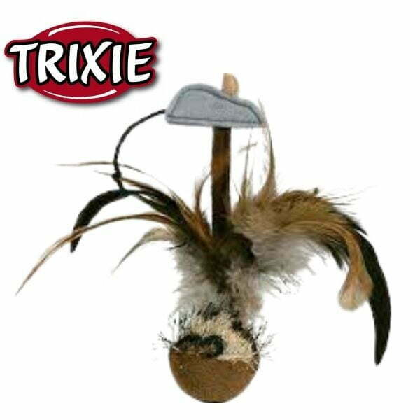 כדור מצייץ עם נוצות TRIXIE