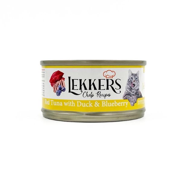 LEKKERS - מעדן חתולים טונה ברווז ואוכמניות(10) - 85 גרם